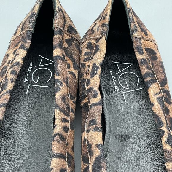 NEW AGL Women’s Monika Cap Toe Ballet Flats Brown/Black Size 6.5 US/38 EU - Picture 6 of 10